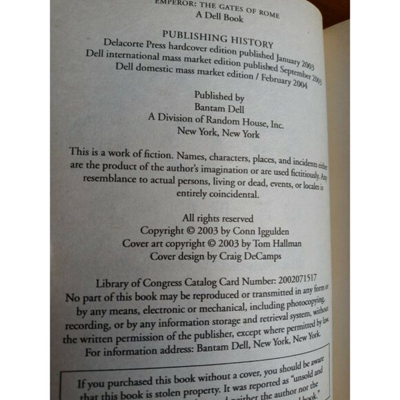 Emperor: The Gates Of Rome By Conn Iggulden Historical Fiction Paperback - Picture 4 of 5